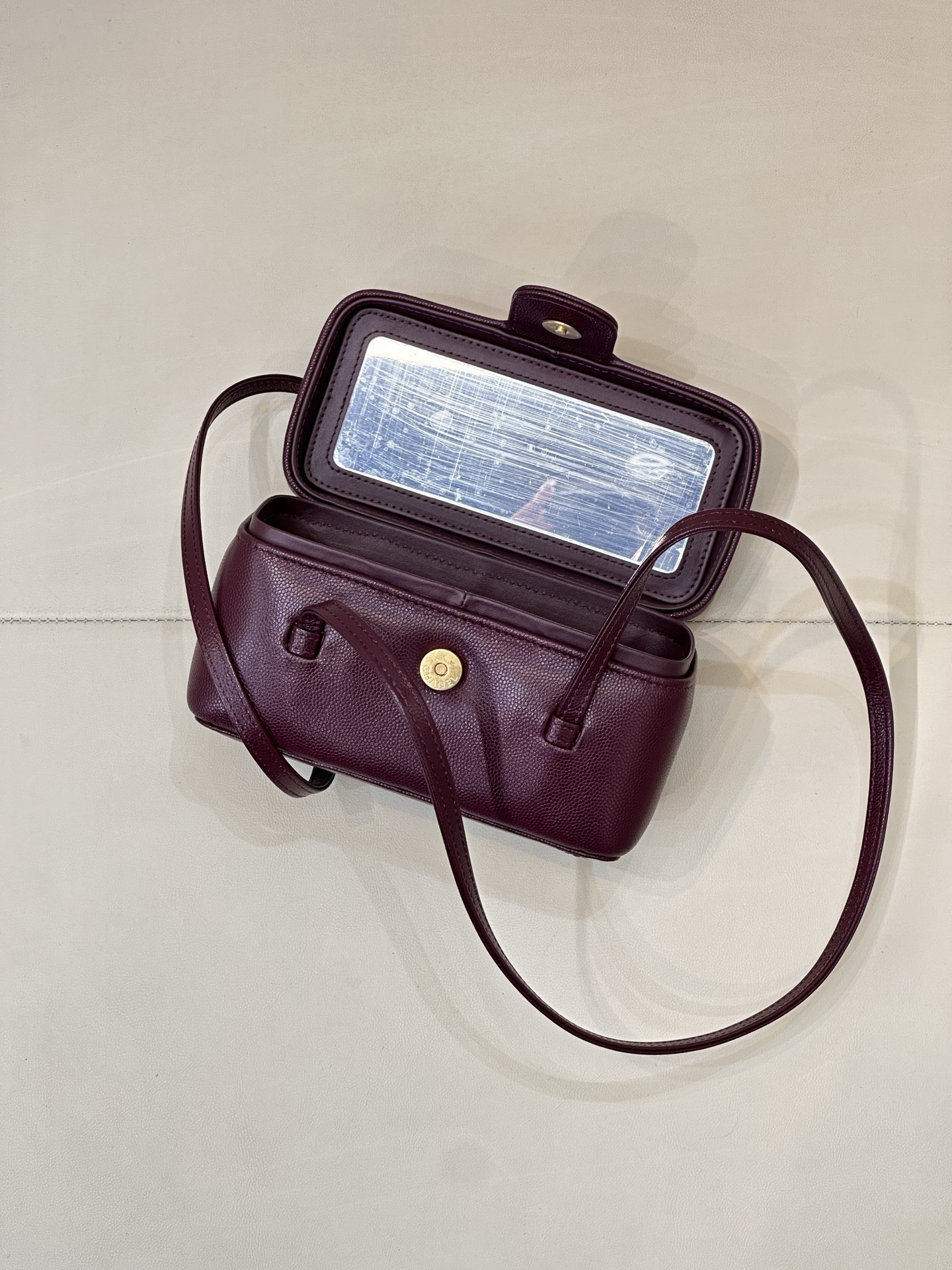 Ch@nel Long Vanity With Leather Strap-19CM