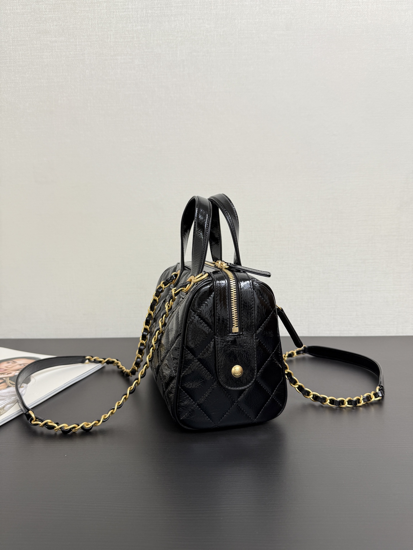 Ch@nel 25A Small Bowling Bag-21*17*13CM