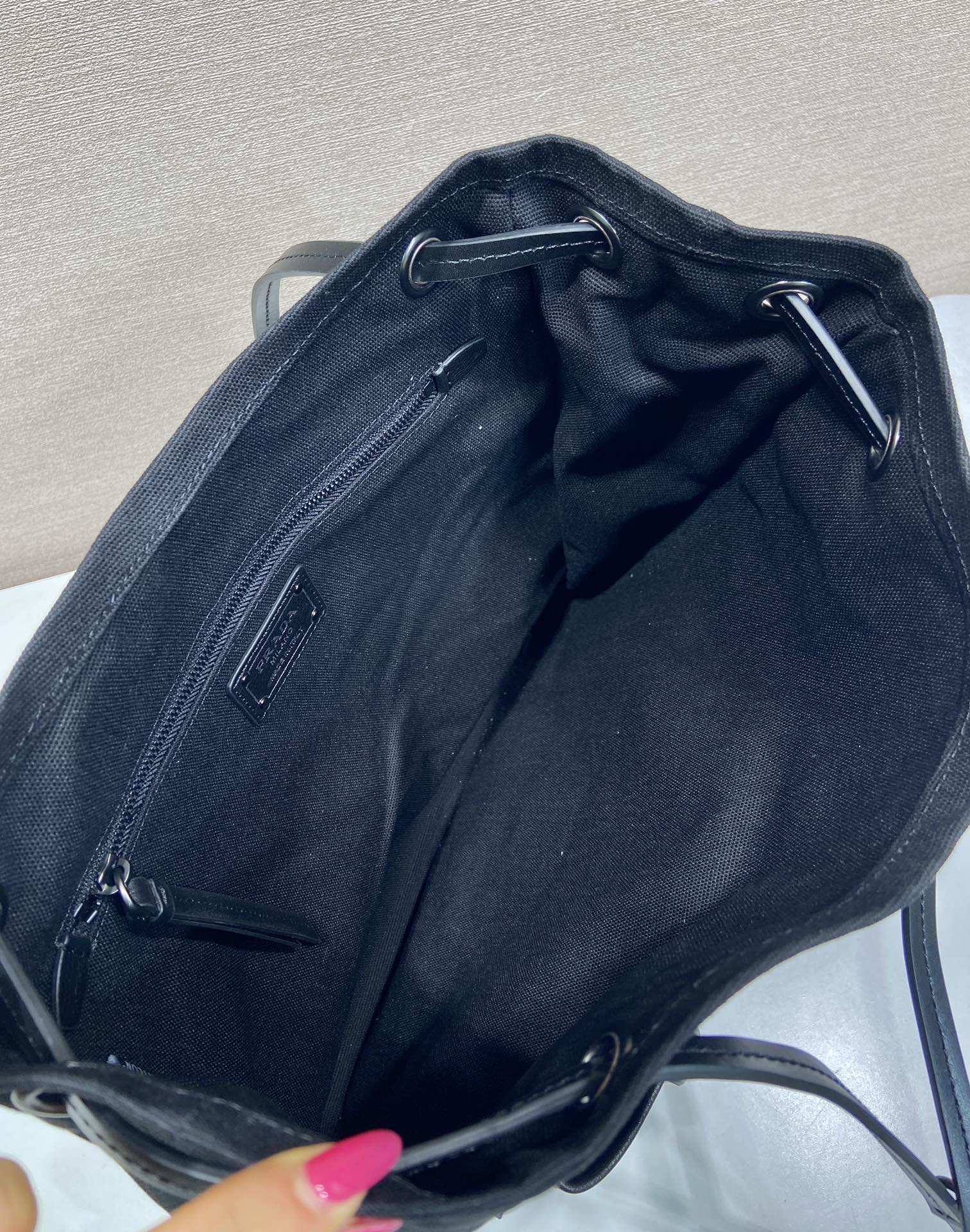 Pra*a Large Route Leather Tote Bag-1BC293-39*33CM