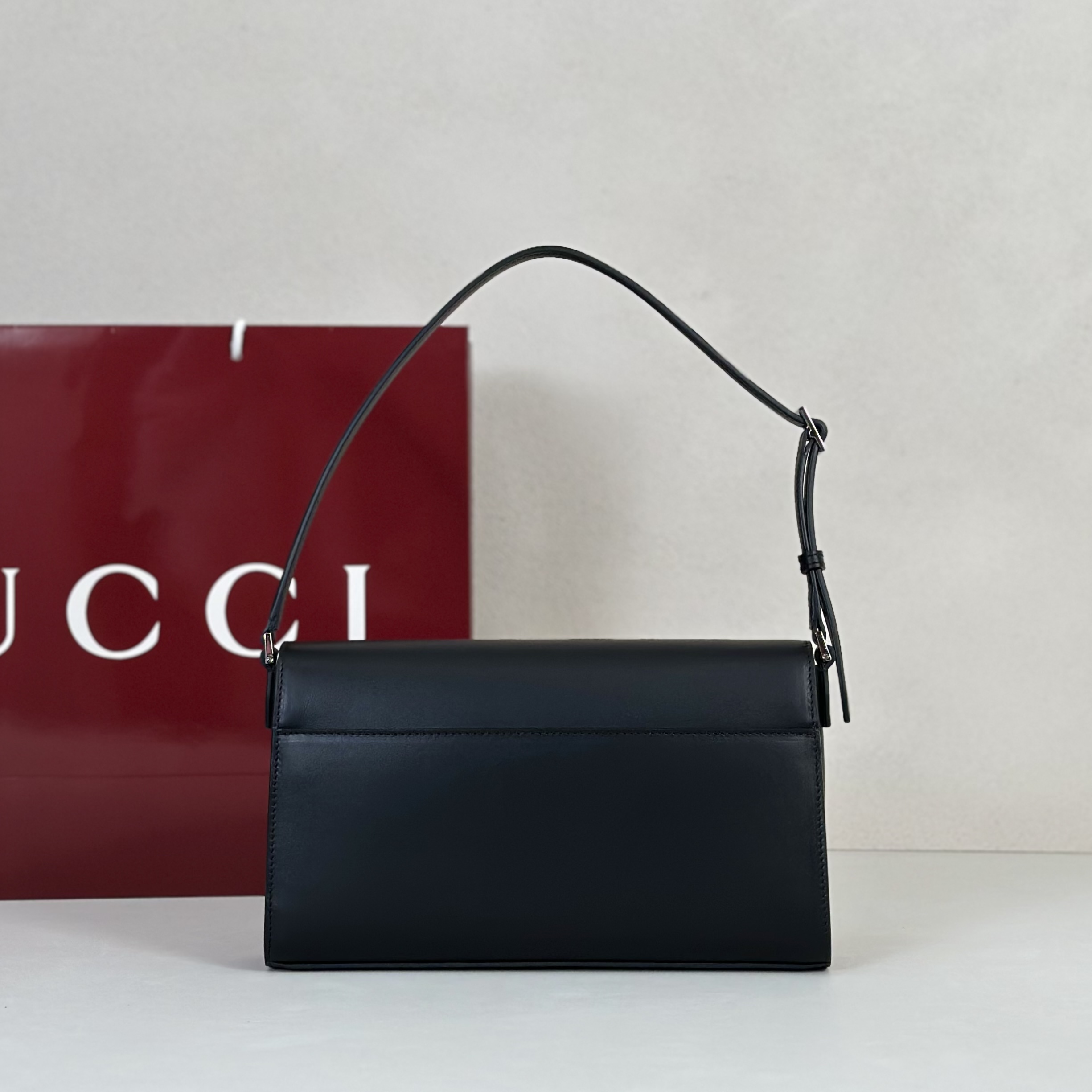 Guc*ci Horsebit Ristretto Bag-26*4.5*14.5CM