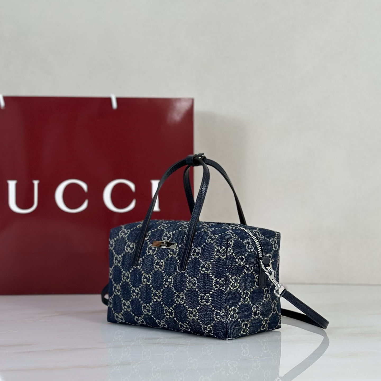 Guc*ci Small Boston Bag-20*12*11CM