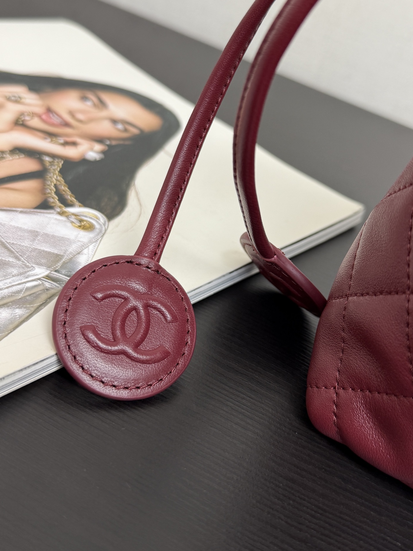 Ch@Nel Cc Chain Bucket Drawstring Bag-28*18*8CM