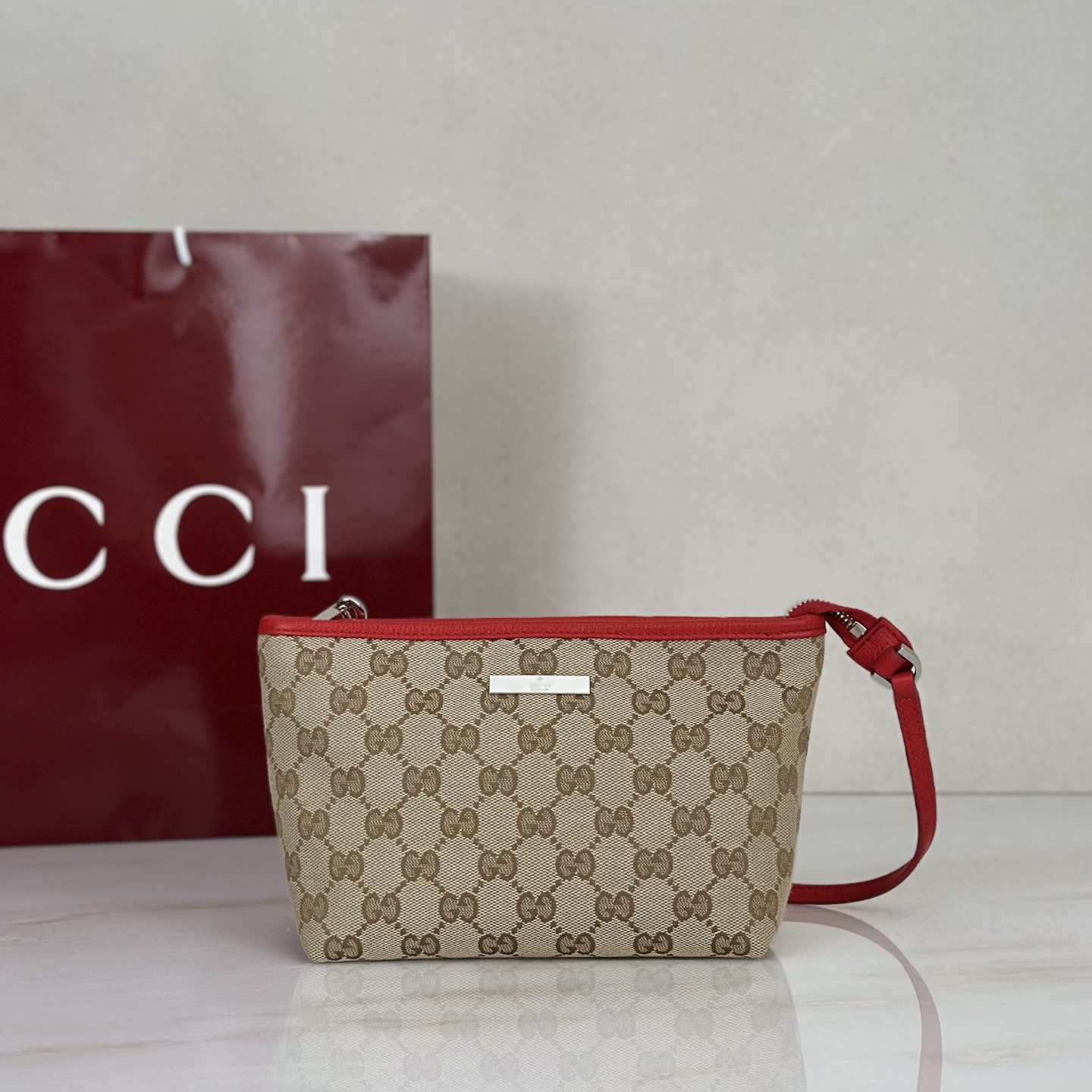 Gv*c*GG Monogram Bag-17*10*12.5CM