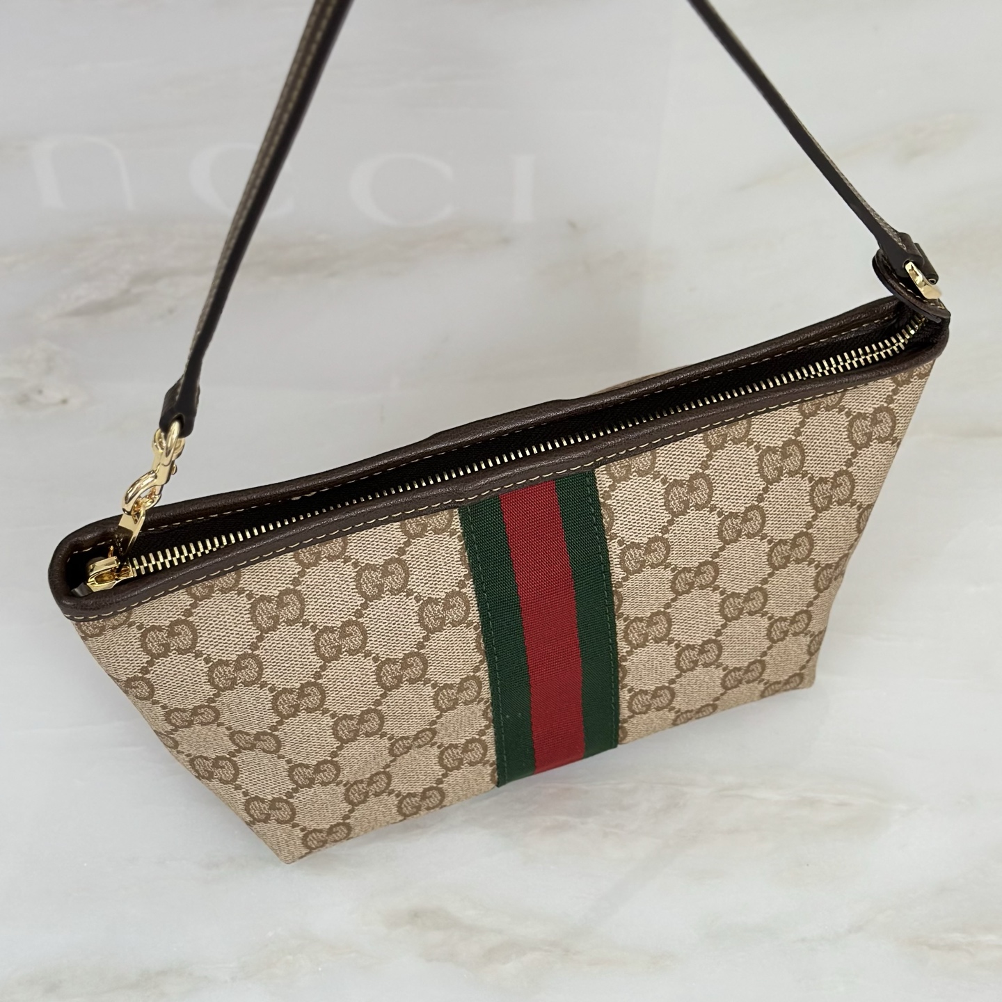 Gv*c*GG Monogram Bag-17*10*12.5CM