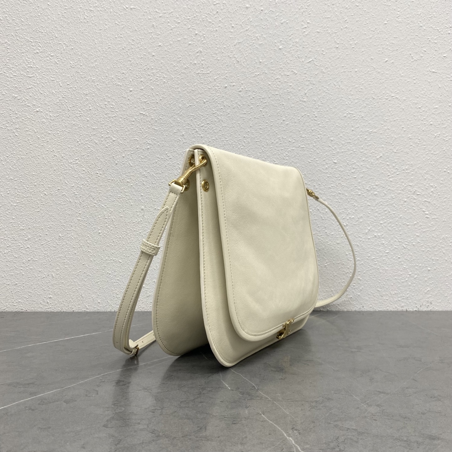 Celin* Soft Triomphe Besace Leather Shoulder Bag-32x7x27CM