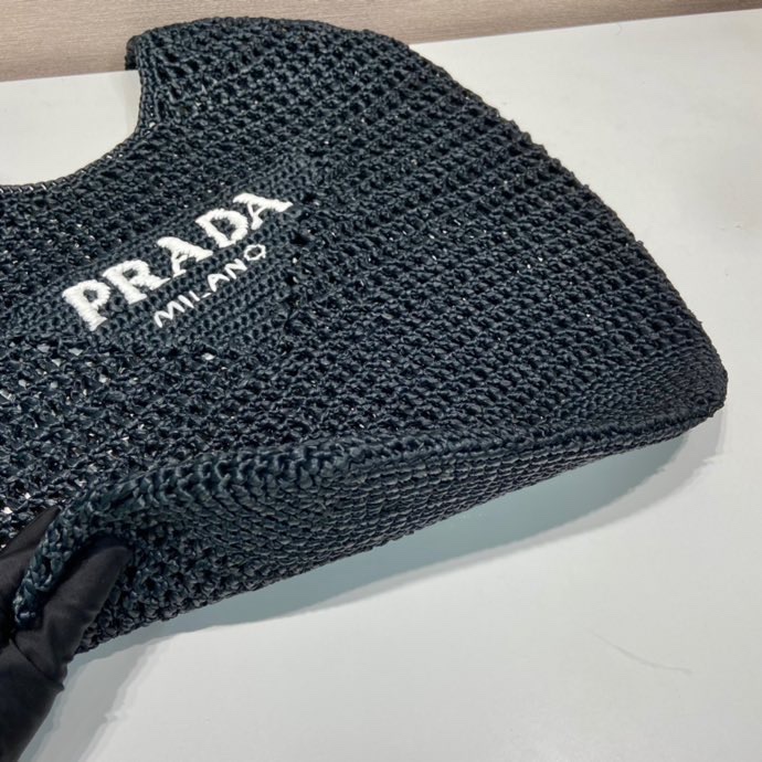 Pra*a Raffia Hobo -Handbags-1BG424-39*34*53CM