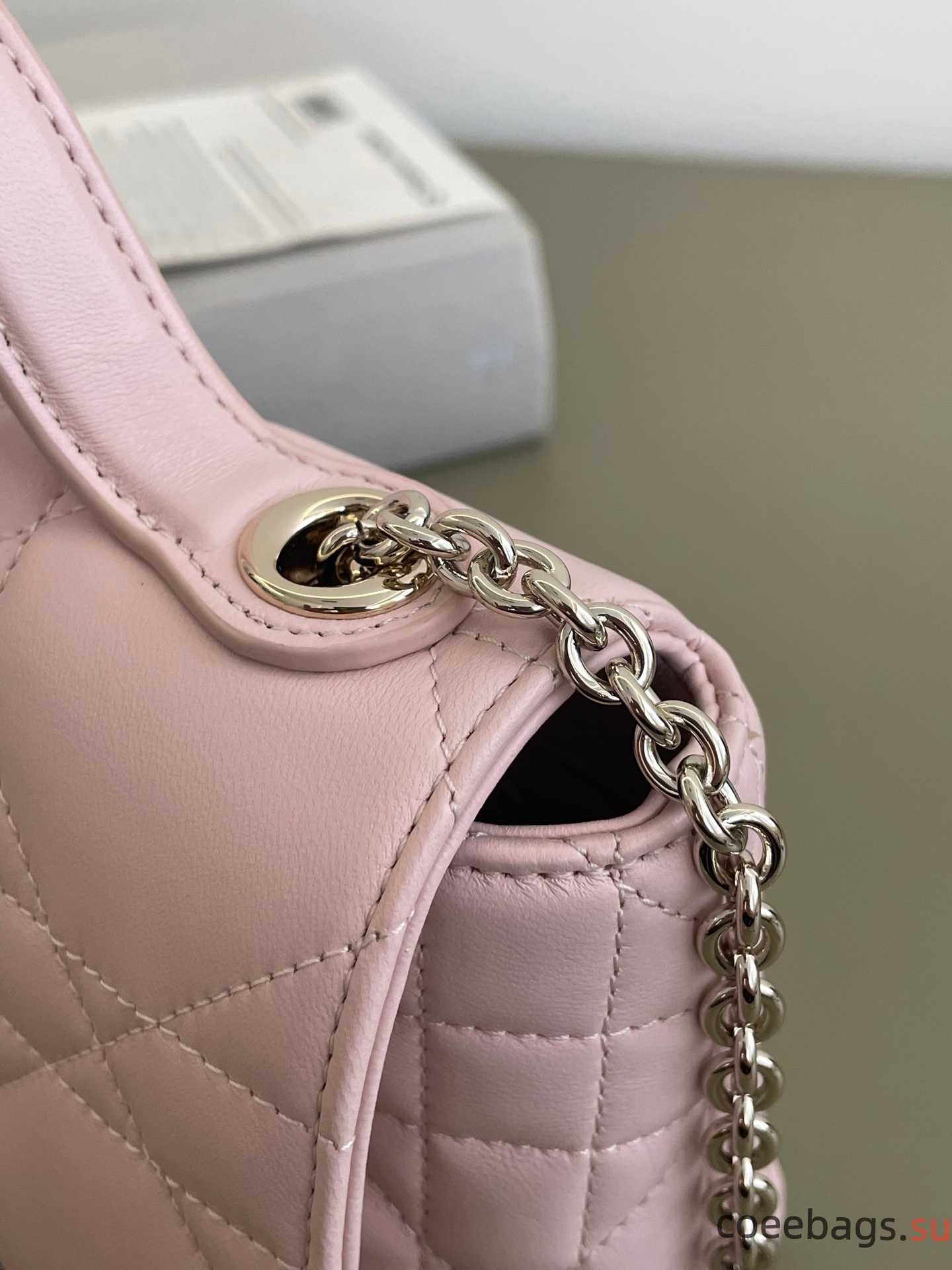 Di*or My Tender Top Handle Mini Bag Rose Tendre Macrocannage-21*7*11.5CM