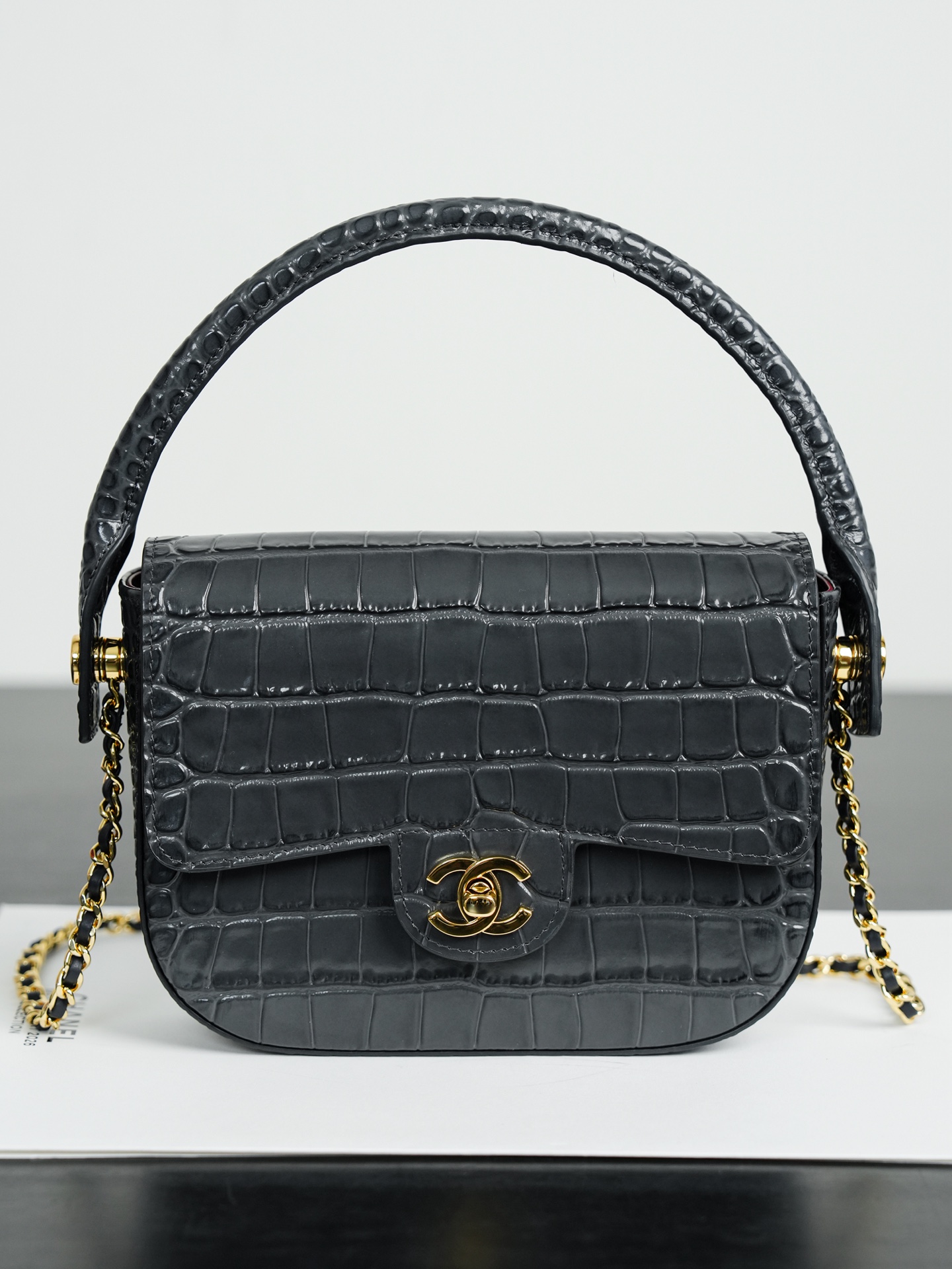 Ch@nel Mini Top Handle "Turn Around" Flap -4.5×19.5×5CM