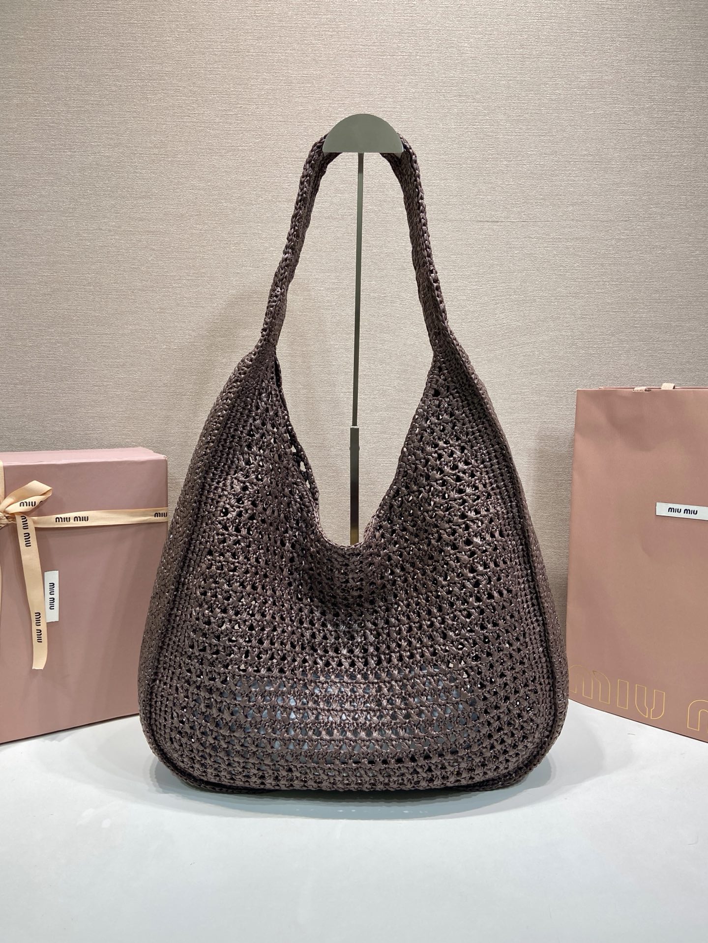 Miu Miu Crochet Hobo Bag-42.5*32*9CM