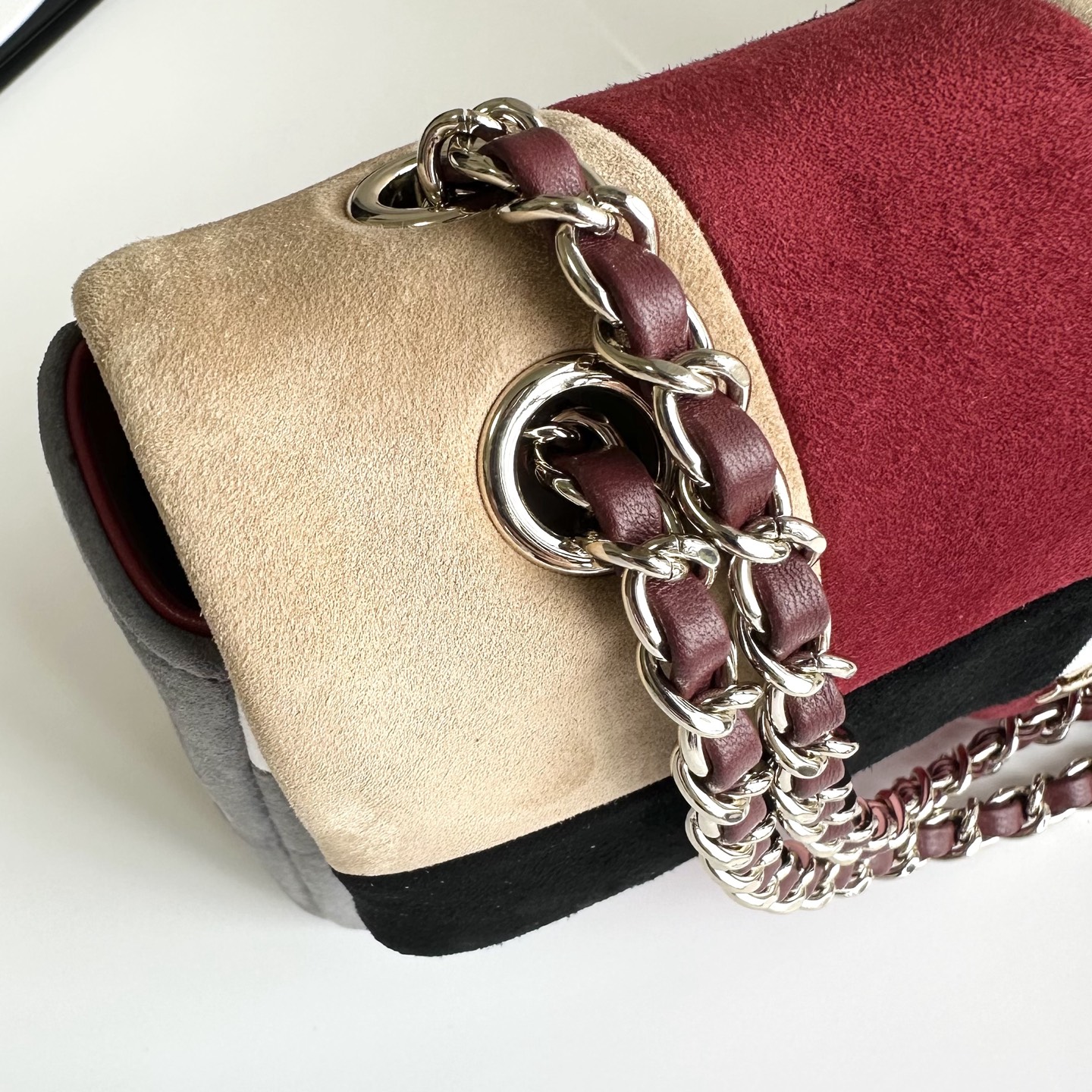 Cha*nel Grained Calfskin Small Souplissimo Maxi Flap-32CM