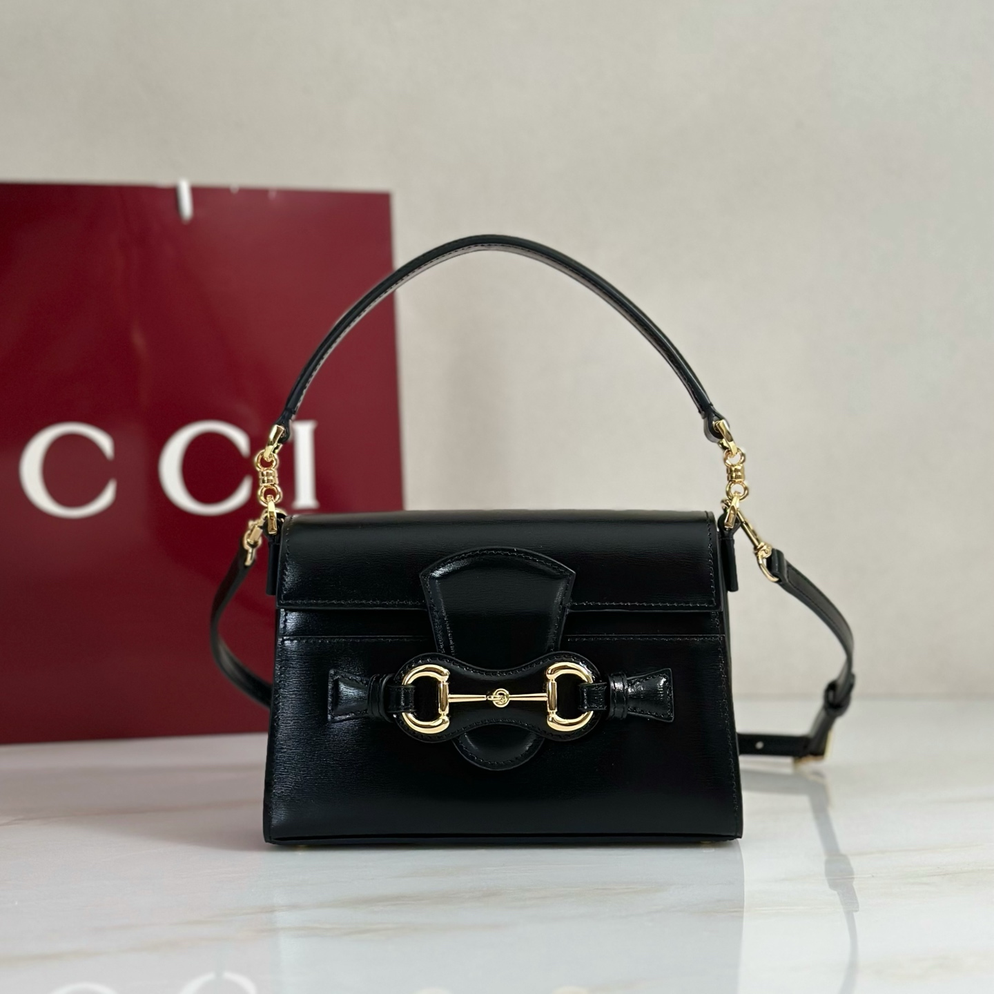 Guc*ci Horsebit Duomo Small Top Handle Bag-20*13.5*6CM