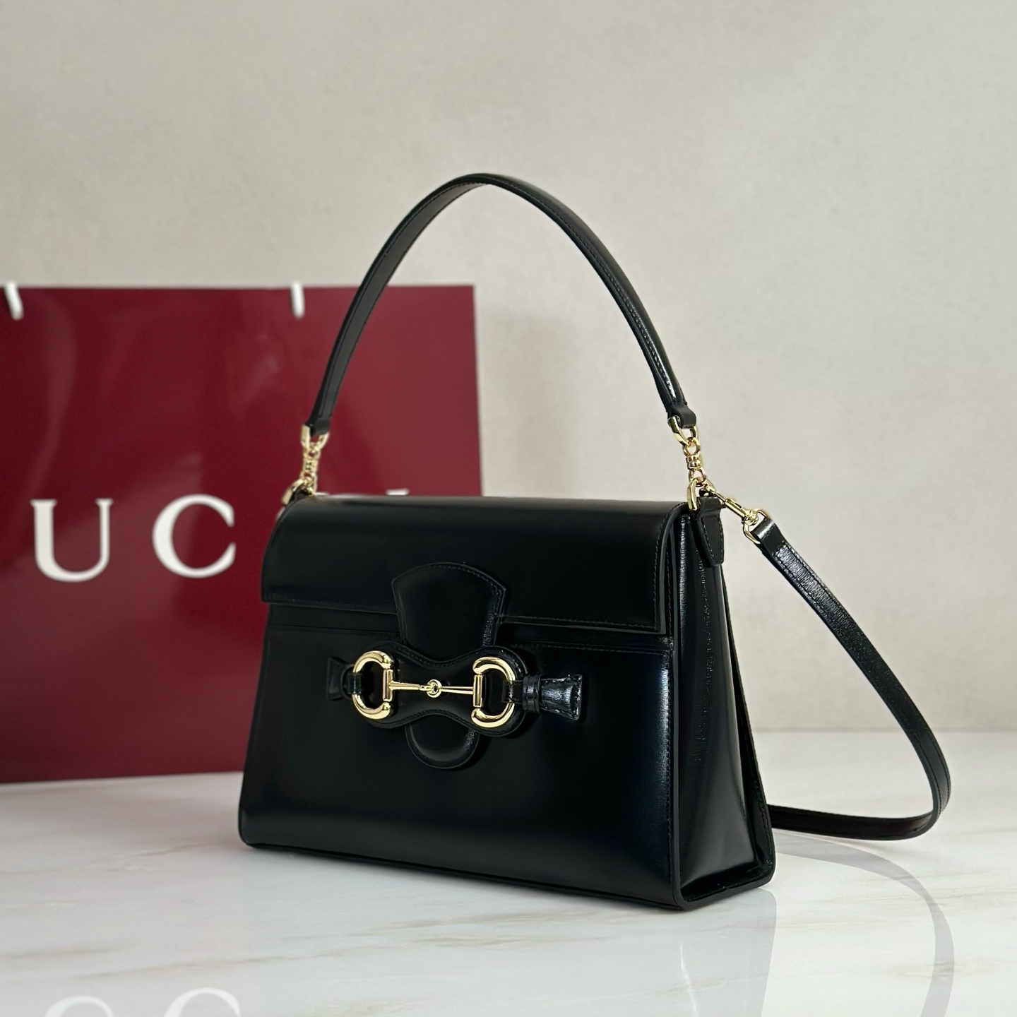 Guc*ci Medium Horsebit Duomo Bag-20*13.5*6CM