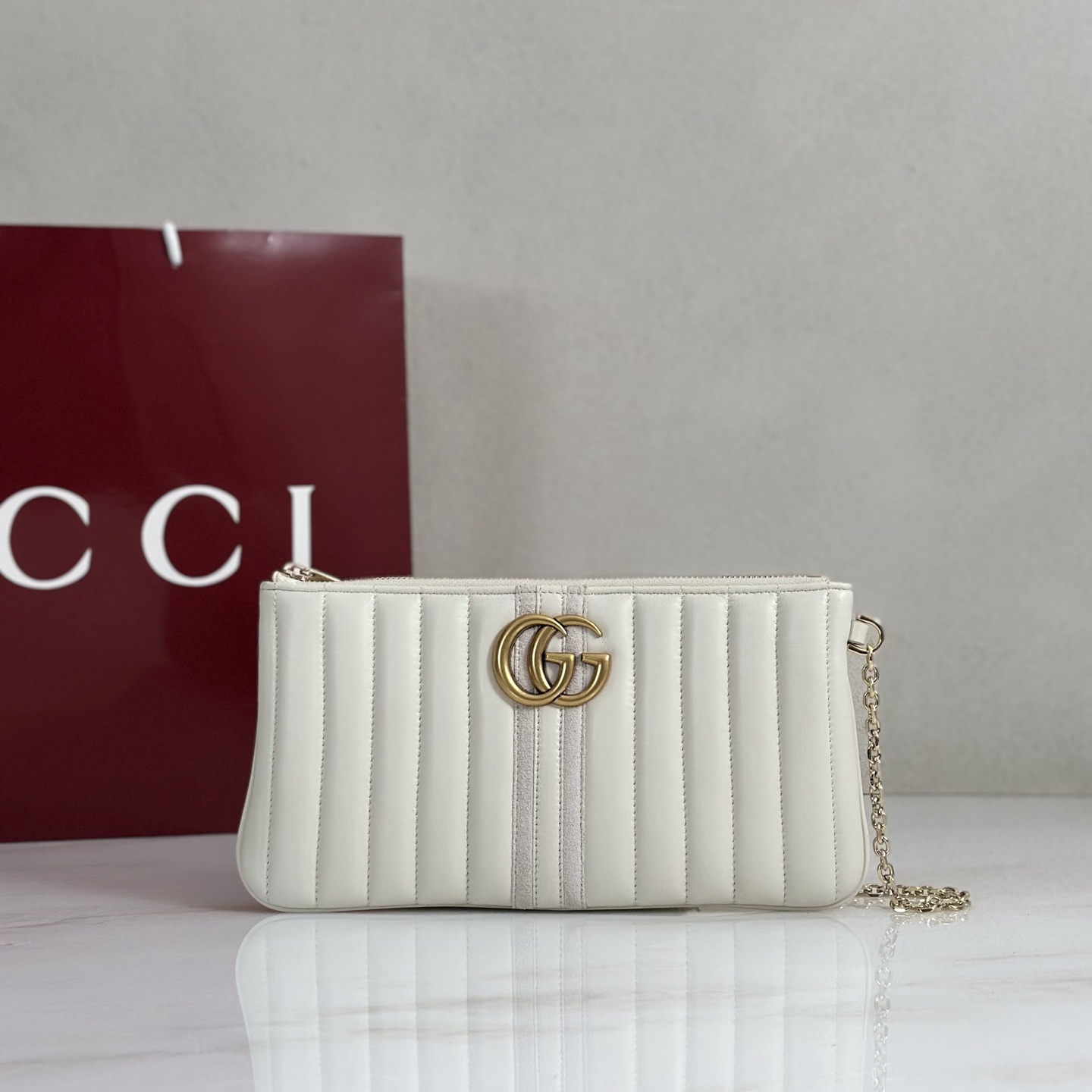 Gv*c* GG Marmont Pouch With Strap-26*13*1.5CM