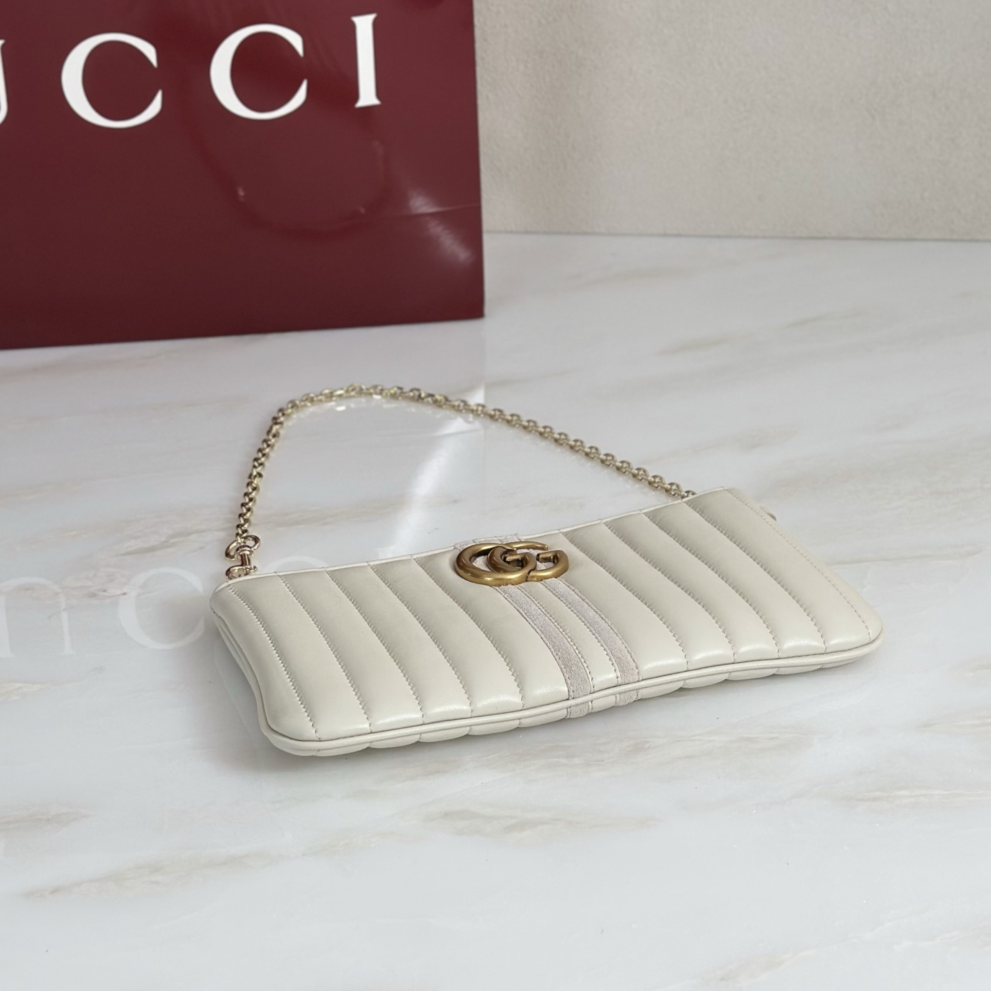 Gv*c* GG Marmont Pouch With Strap-26*13*1.5CM