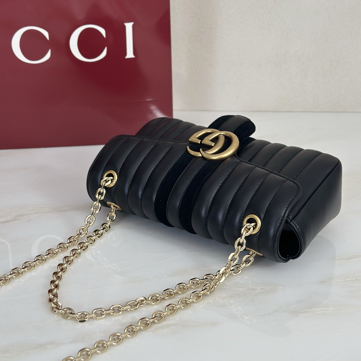 Gv*c* Jetset GG Marmont Shoulder Bag -26*15*7CM