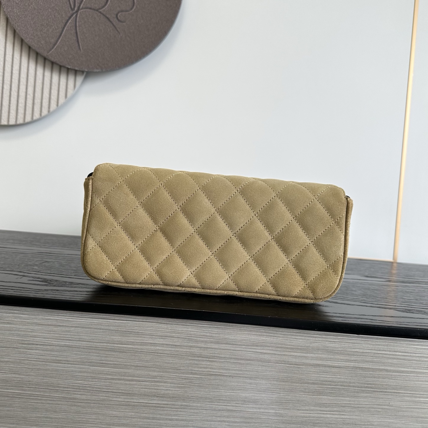 Ch@nel Suede Flap Shoulder Bag-10X25X5CM