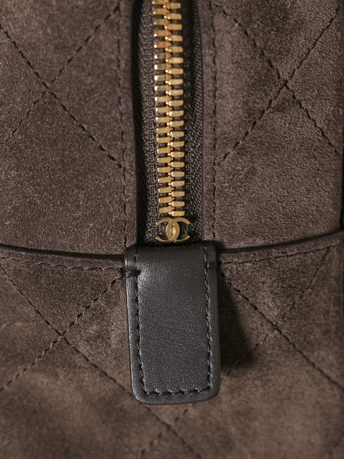 Ch@nel Suede Calfskin Large Perfect Bowling Bag-17×29×10CM