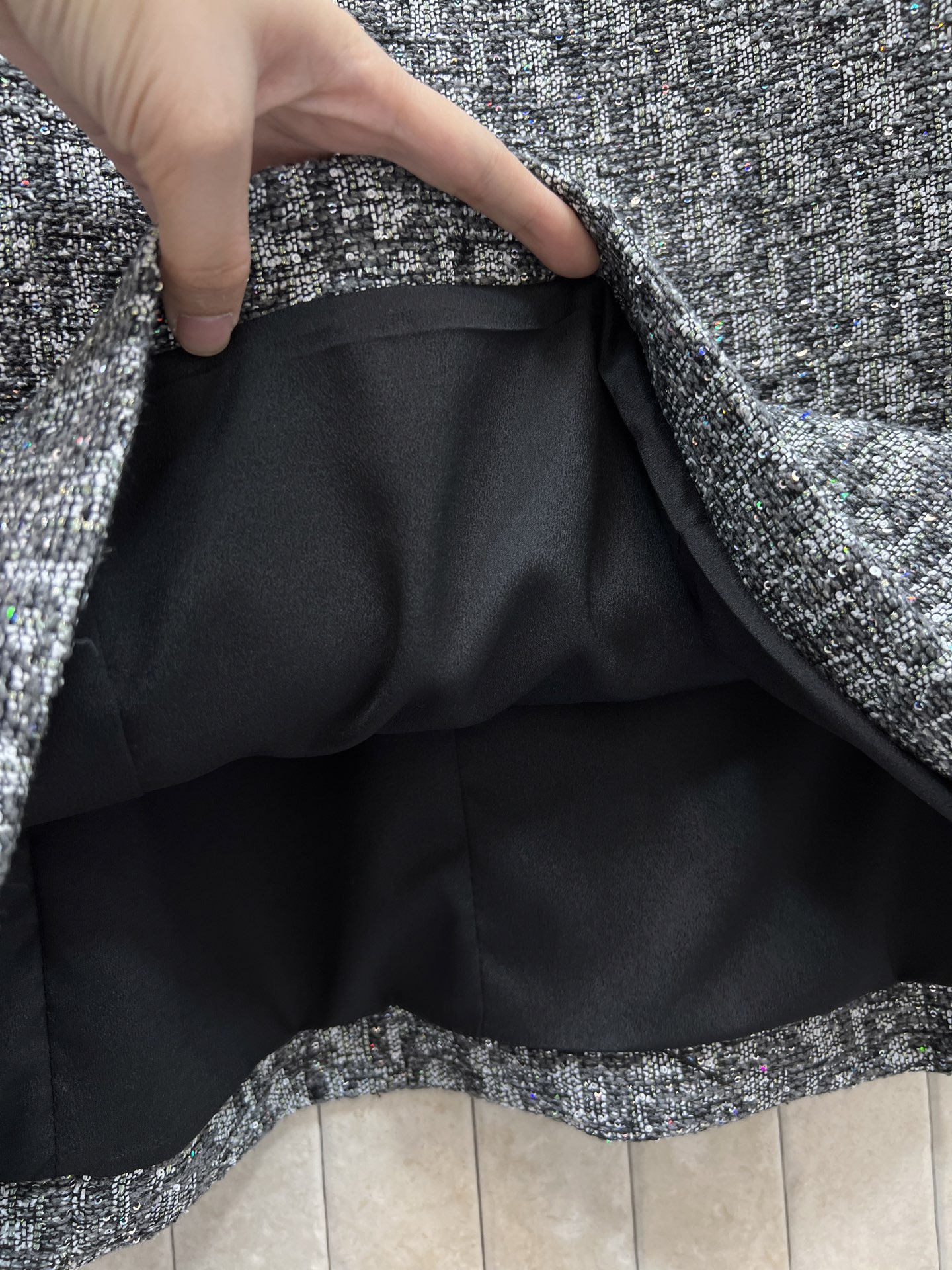 Di*or Sequin Tweed Sleeveless Vest Dress