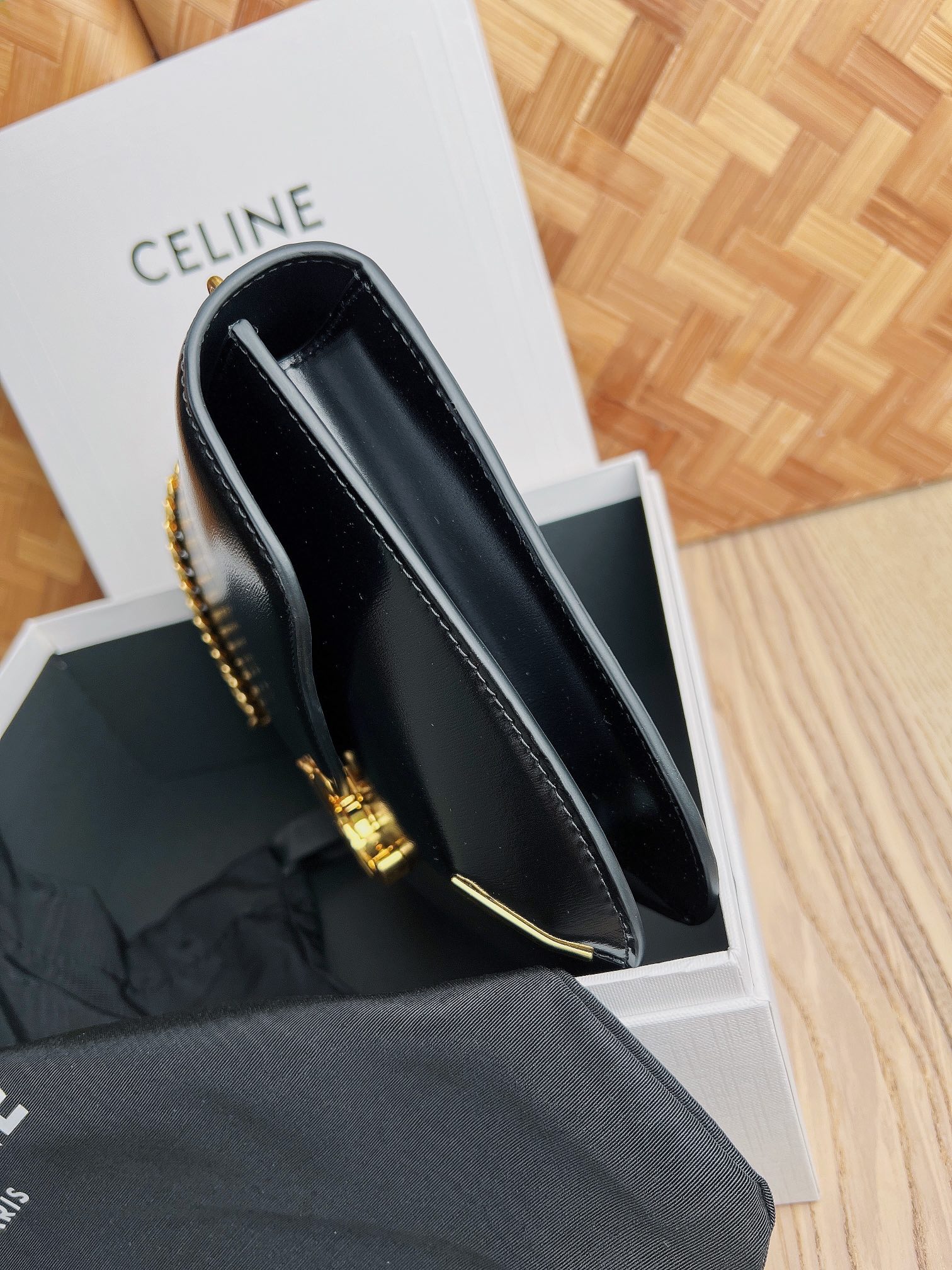 Ce**e triomphe chain square bag-24.5*17*4cm