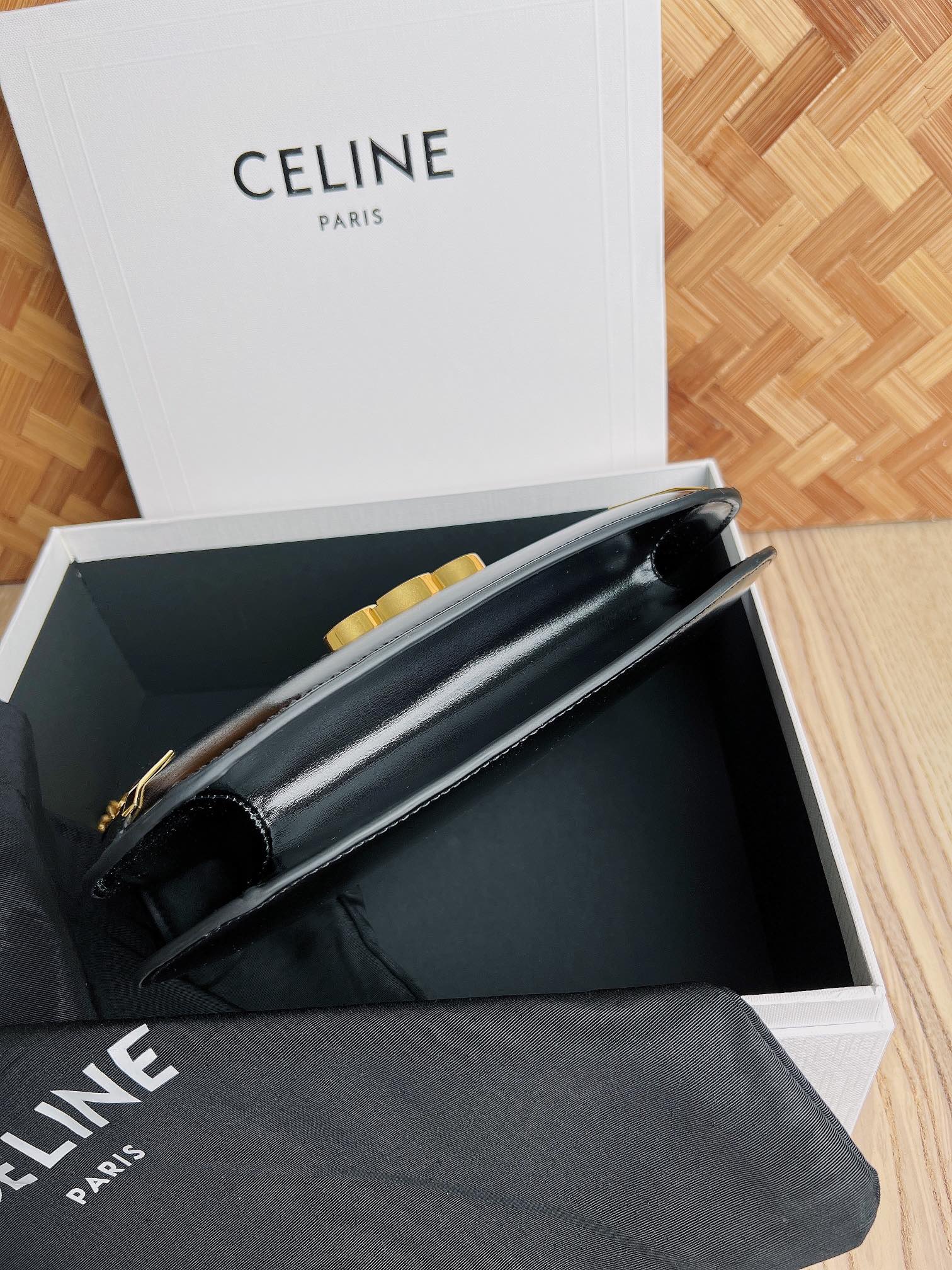 Ce**e triomphe chain square bag-24.5*17*4cm