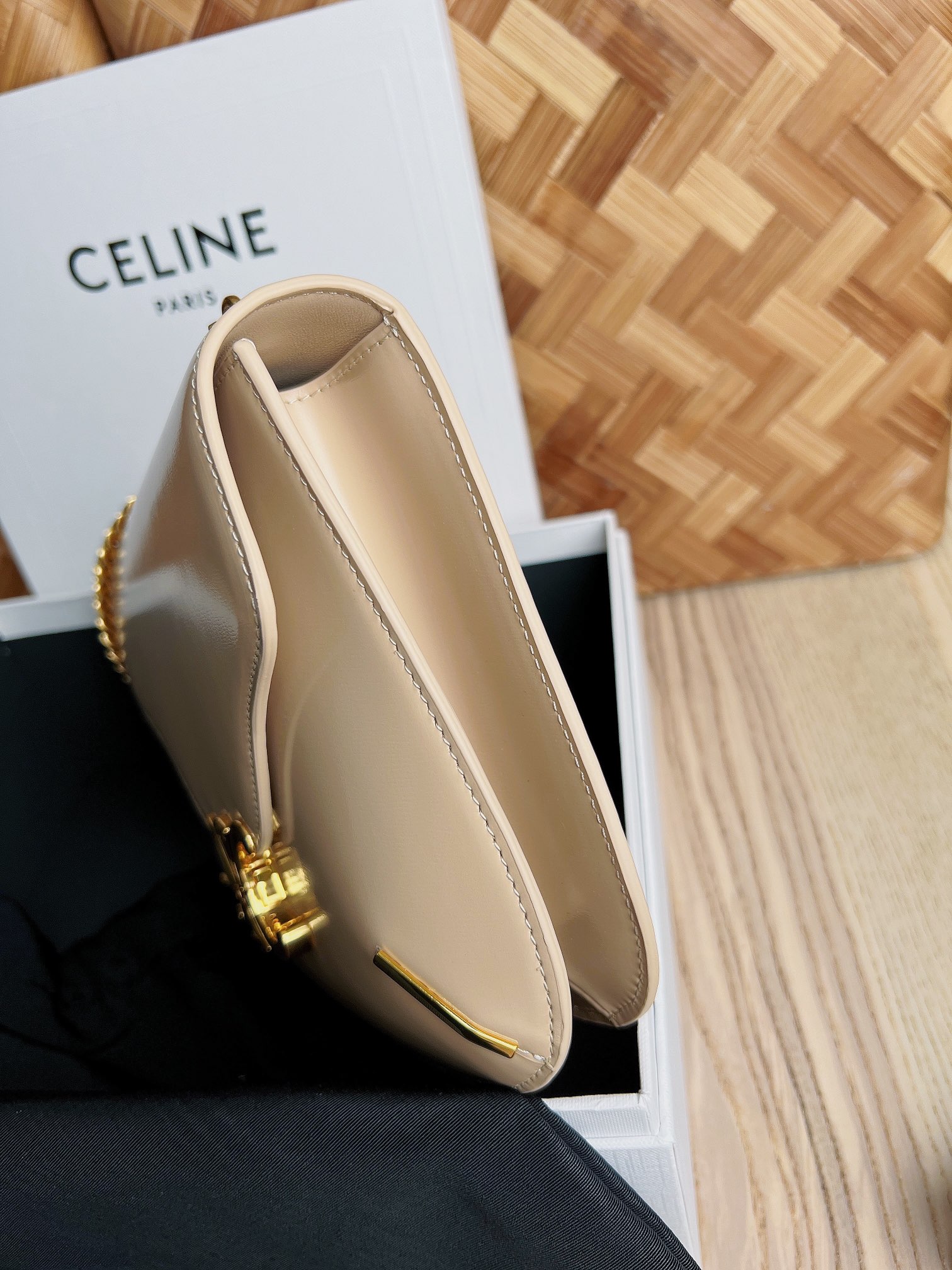 Ce**e triomphe chain square bag-24.5*17*4cm