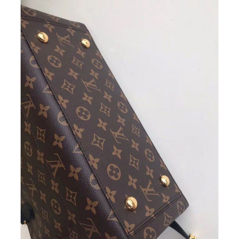 Flower Tote Monogram Canvas M43550 Black