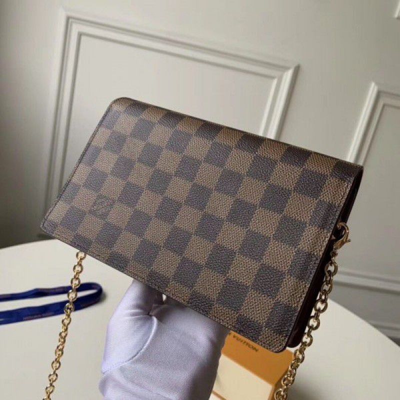 Vavin Chain Wallet Damier Ebene N60222