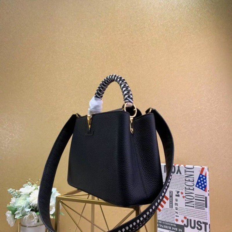 Capucines PM Bag With Braided Handle M55083 Black