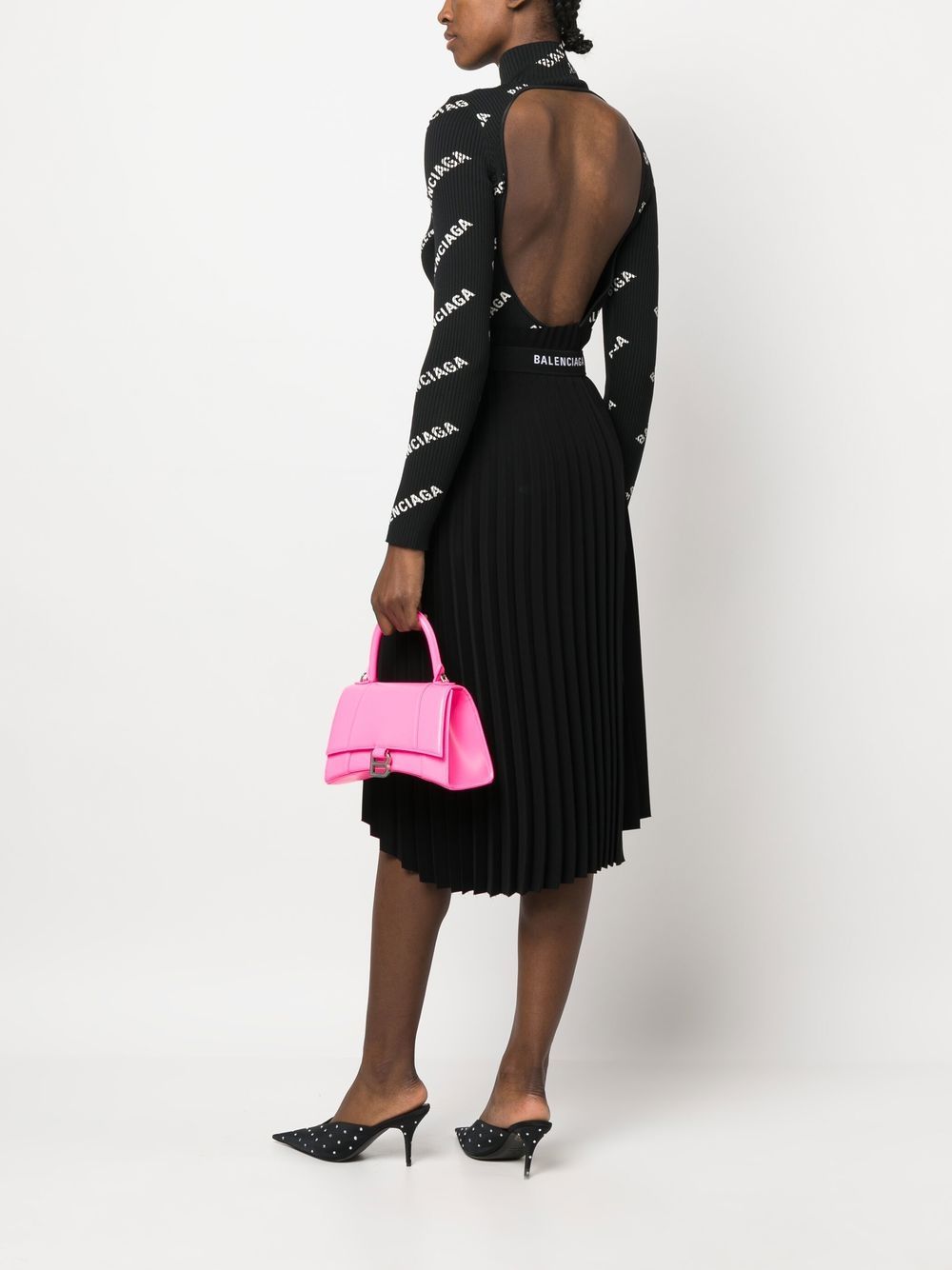 Ba*len*cia*ga hourglass leather tote bag