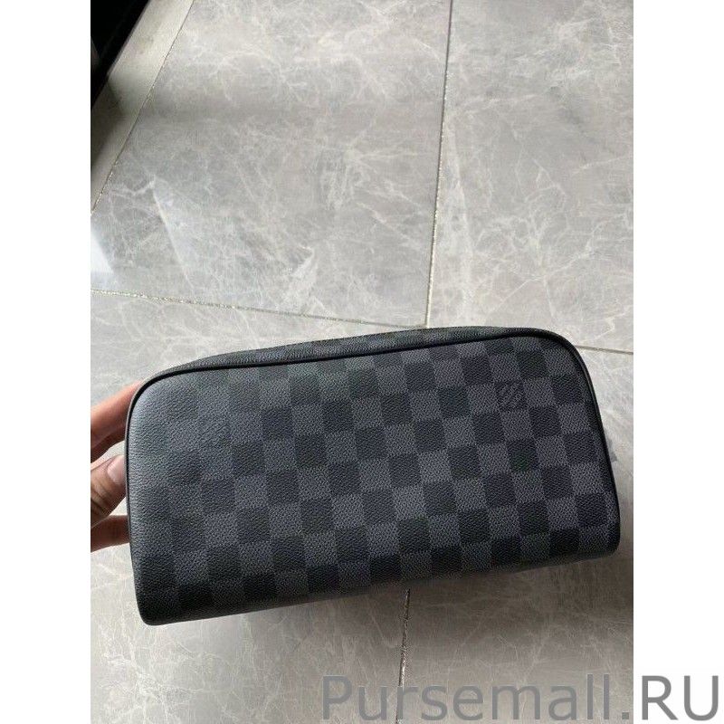 Dopp Kit Toilet Pouch Damier Graphite N40127