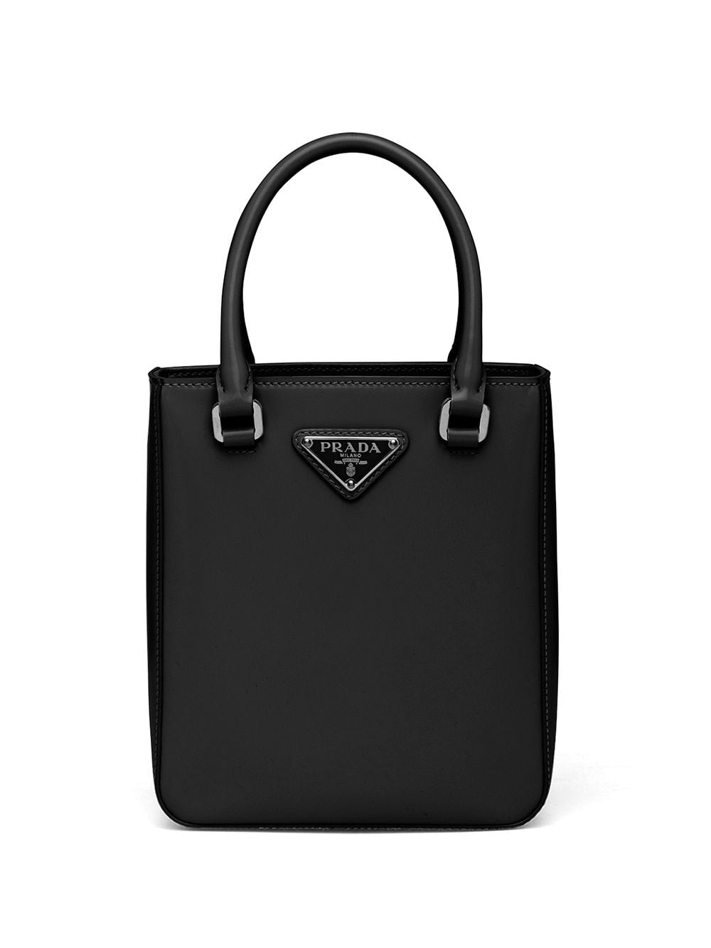 Pra*a triangle-logo tote bag