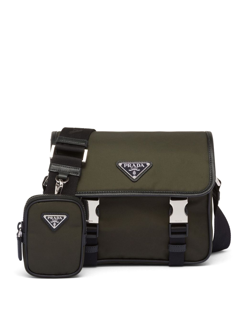 Pra*a re-nylon logo-plaque backpack