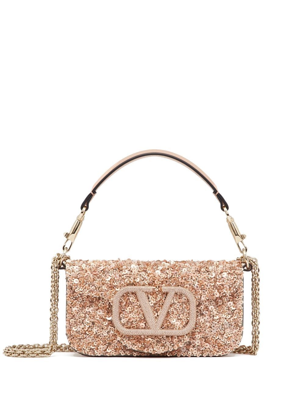 Valentino Garavani VLogo Signature sequin-embellished mini bag