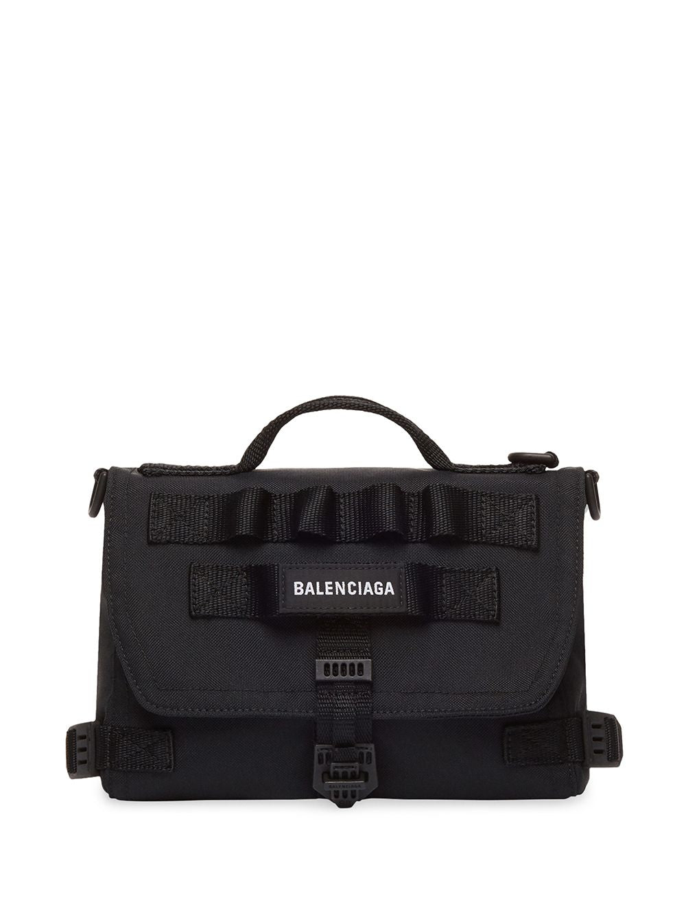 Ba*len*cia*ga army embroidered-logo messenger bag