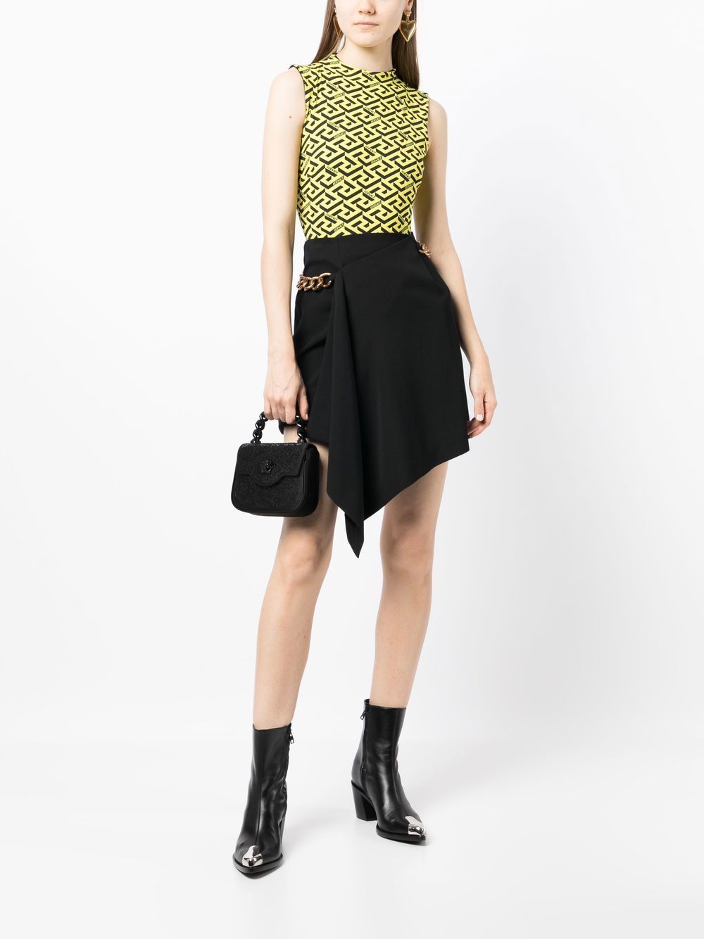 Versace Medusa-plaque crystal-embellished shoulder bag