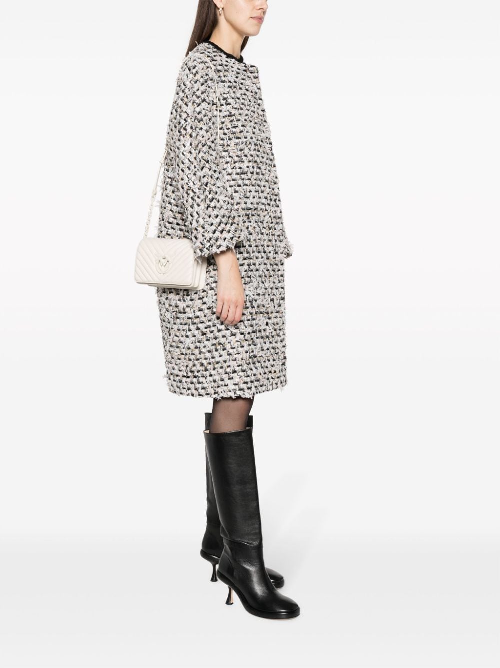 PINKO Love Click chevron crossbody bag