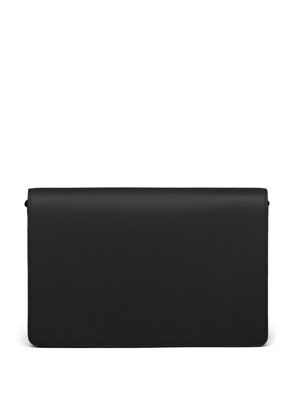 Pra*a logo-lettering saffiano leather shoulder bag