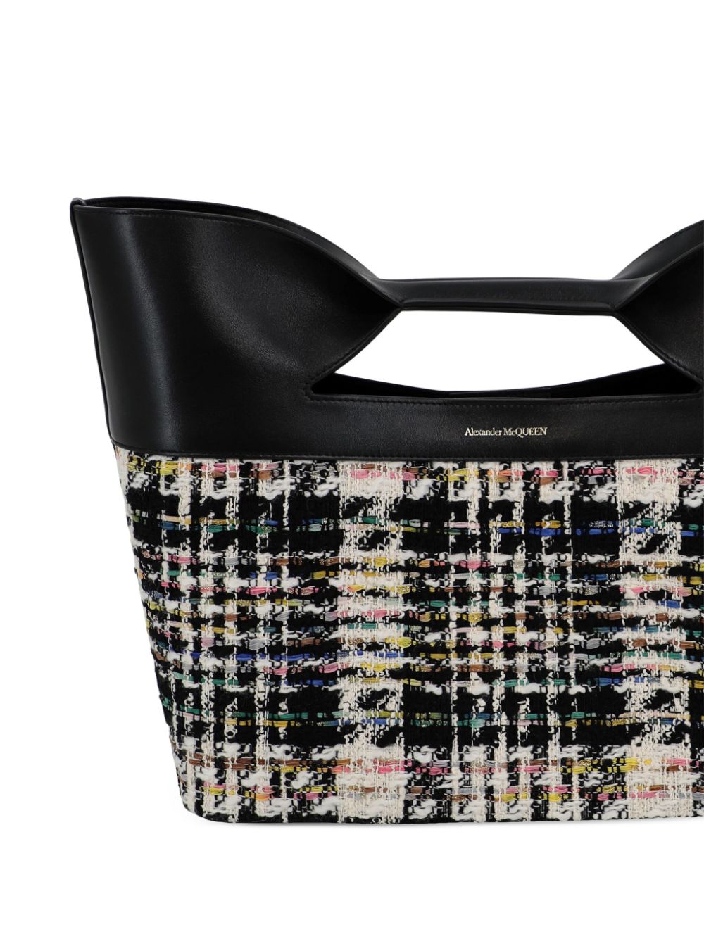 Alexander McQueen small The Bow tweed tote bag
