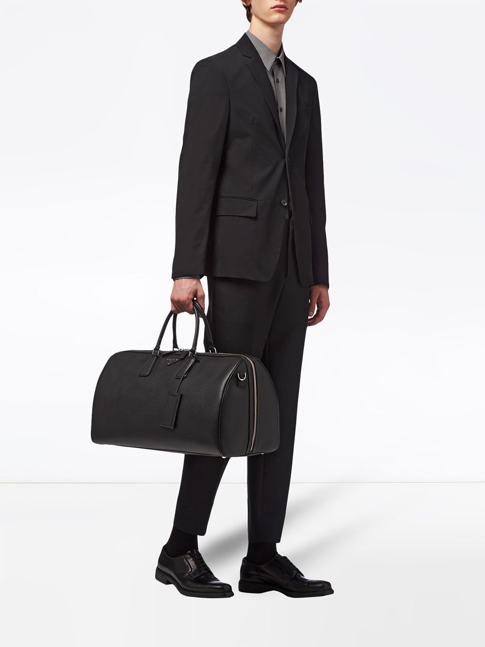Pra*a saffiano leather duffle bag