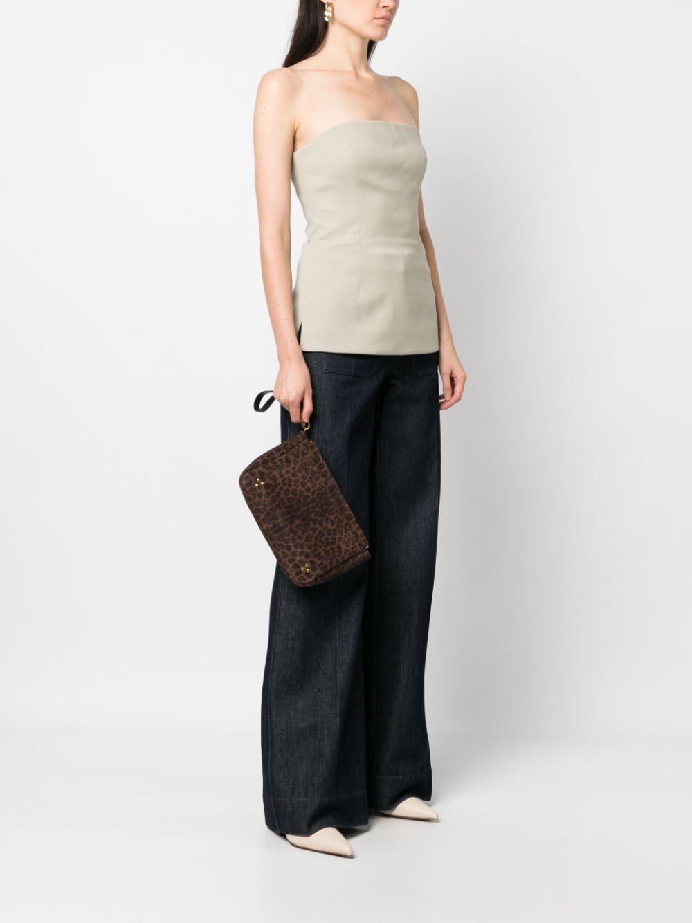 Jérôme Dreyfuss Clap L leopard-print clutch bag