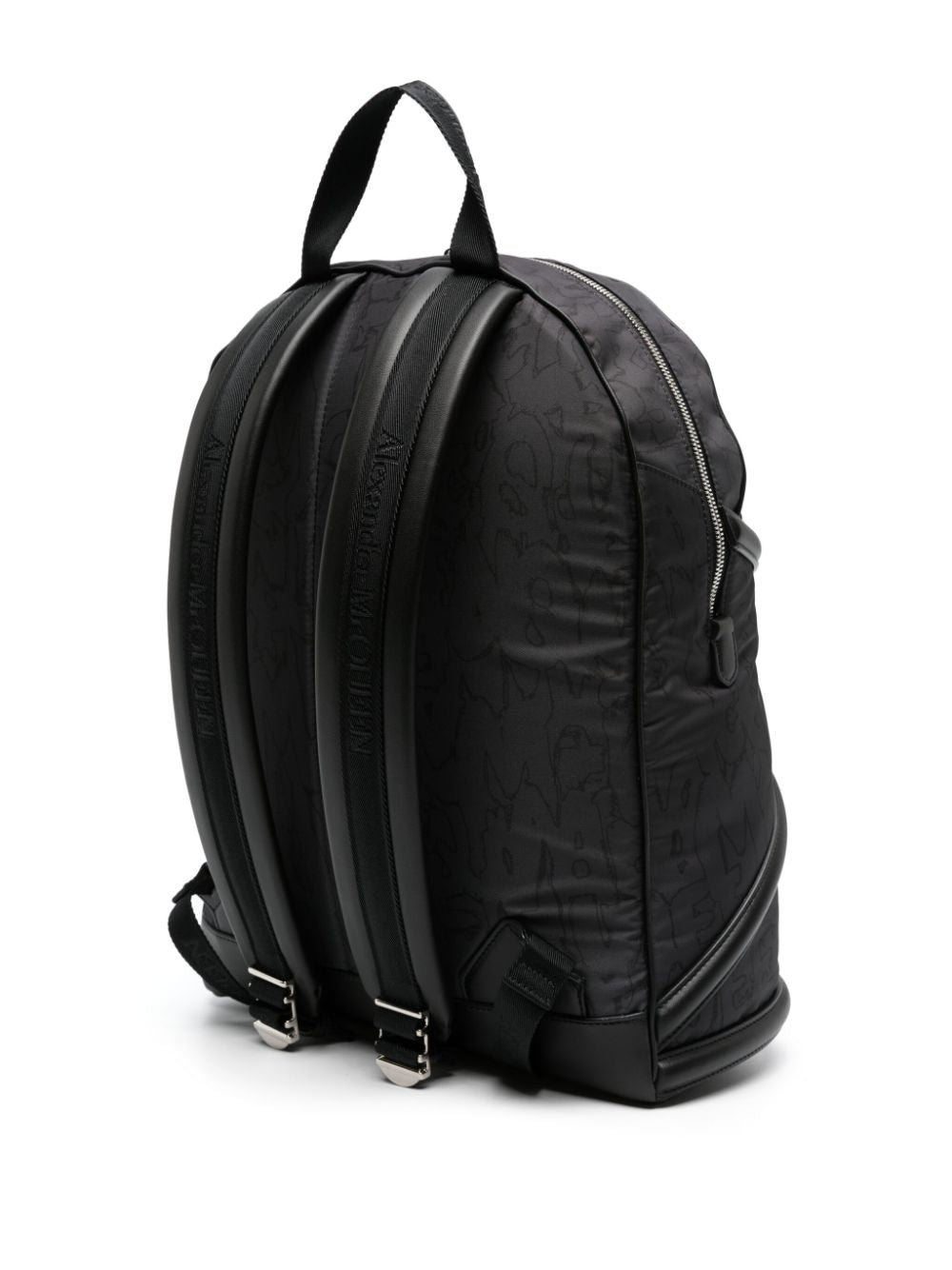 Alexander McQueen crossover-straps logo-print backpack