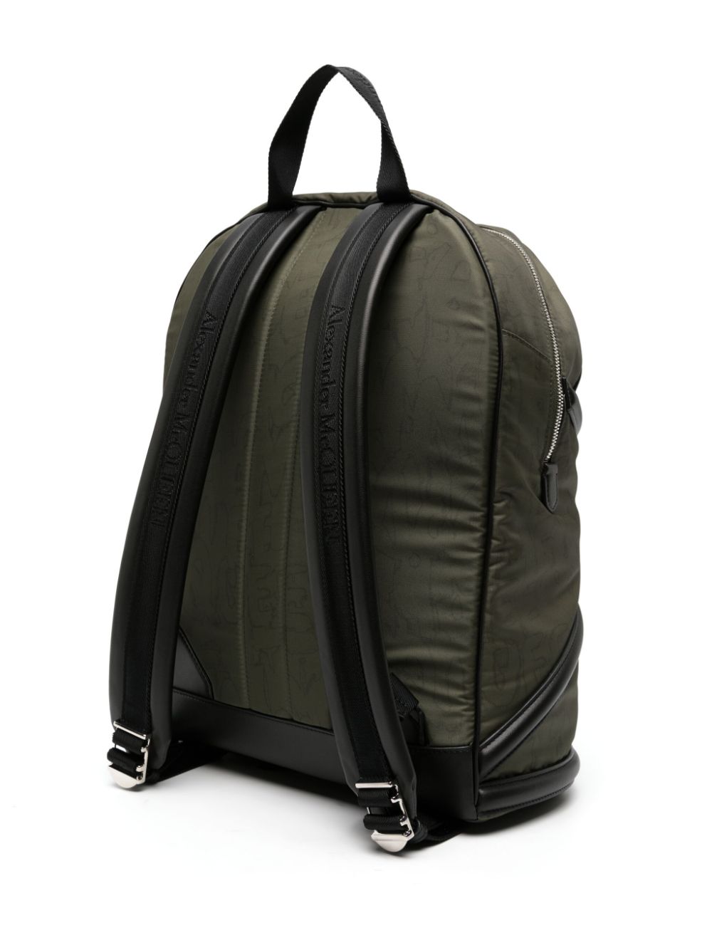 Alexander McQueen crossover-straps logo-print backpack