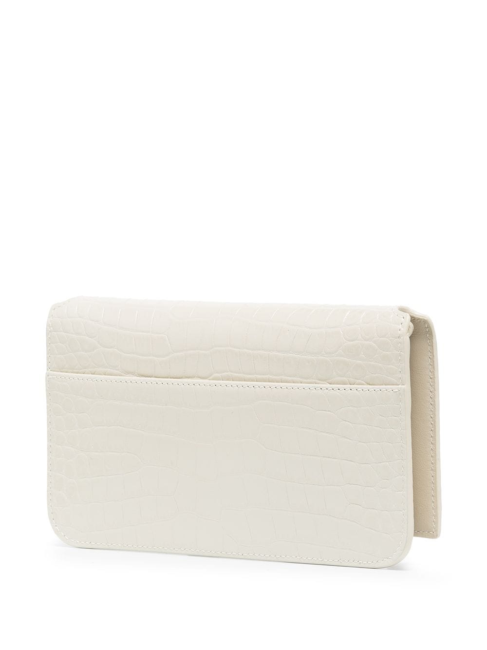 Saint Laurent monogram croc-effect phone holder