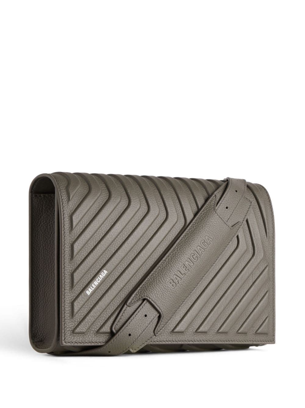 Ba*len*cia*ga car flap leather shoulder bag