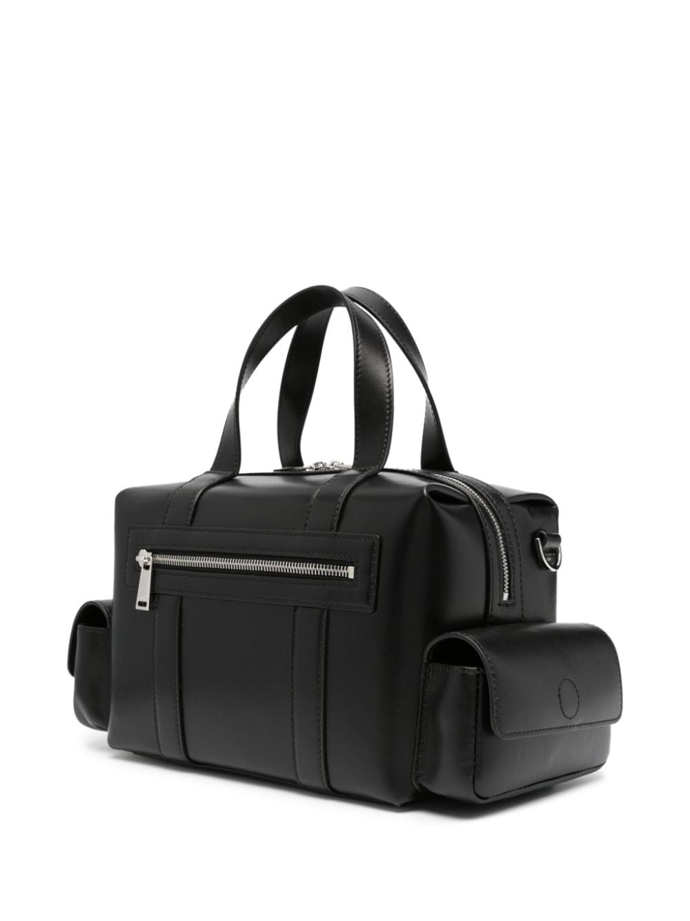Versace logo-print leather tote bag