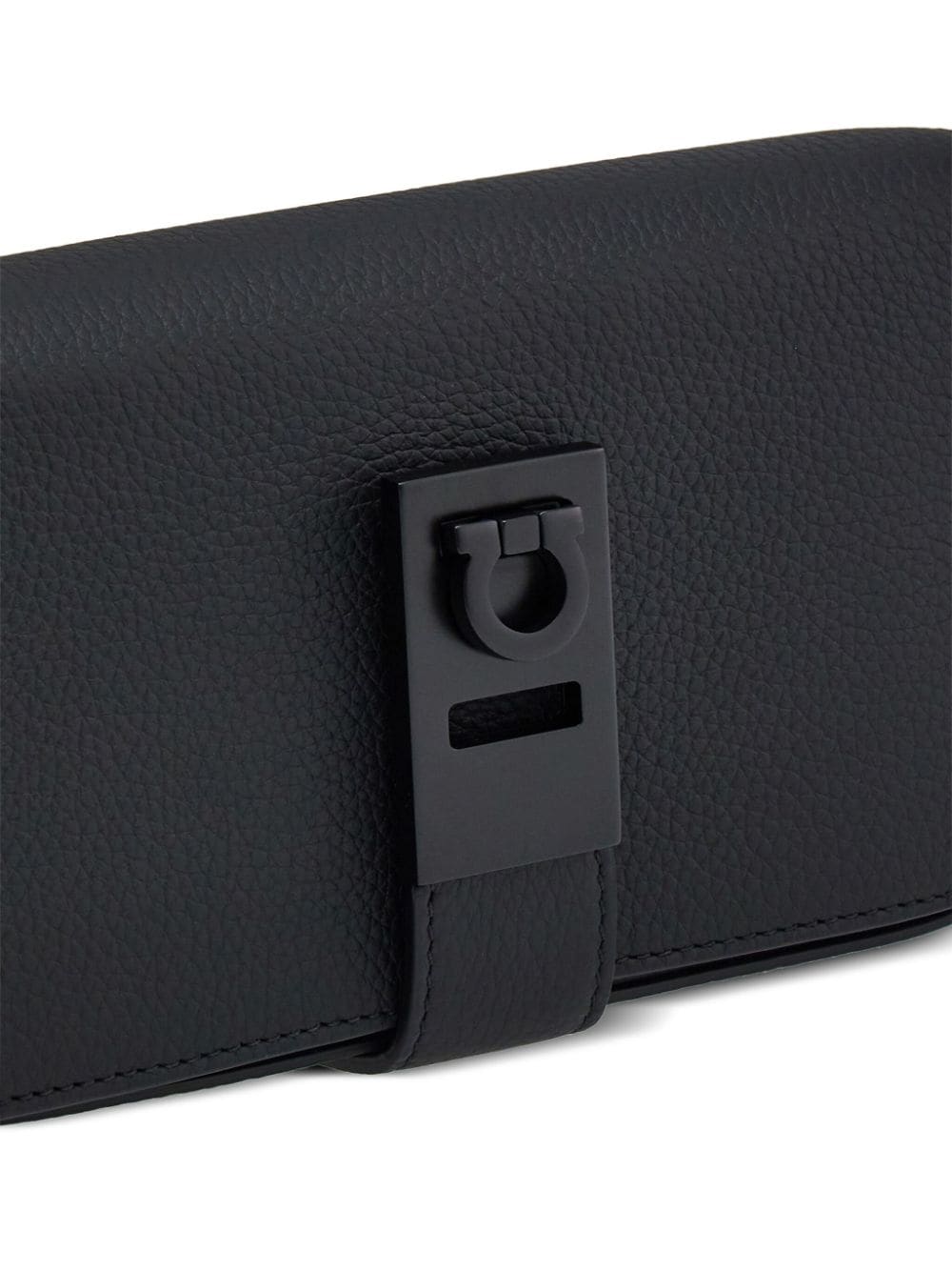 Ferragamo Gancini-plaque leather crossbody bag