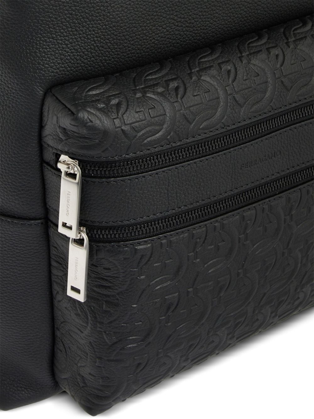 Ferragamo embossed-logo leather backpack