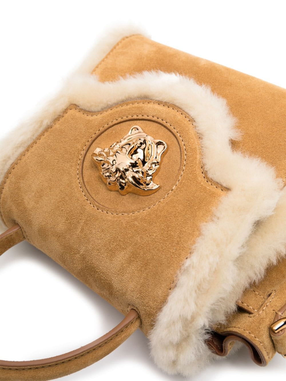 Versace La Medusa suede tote bag