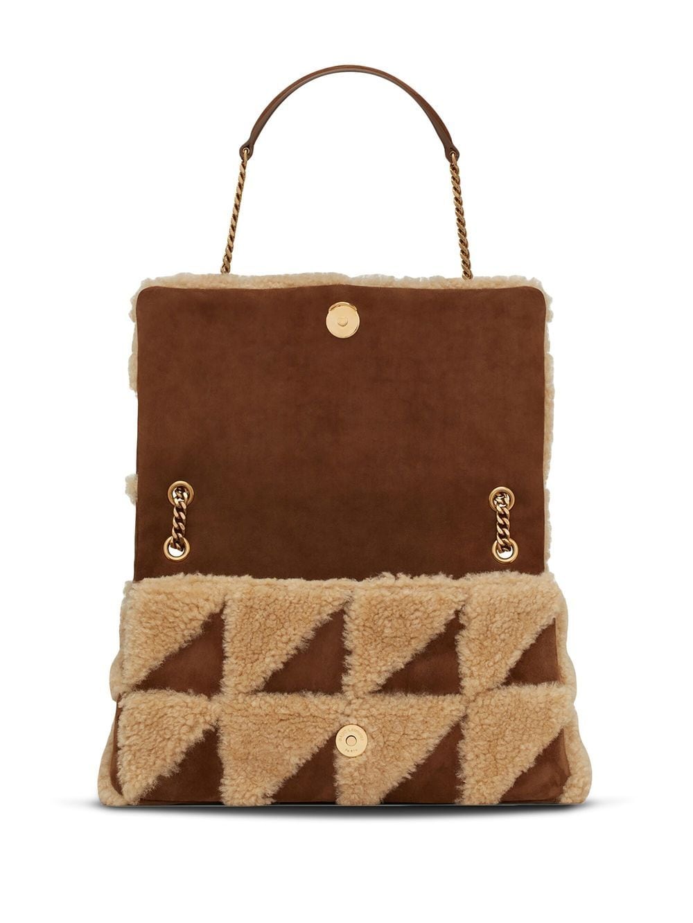 Saint Laurent shearling panelled shoulder bag