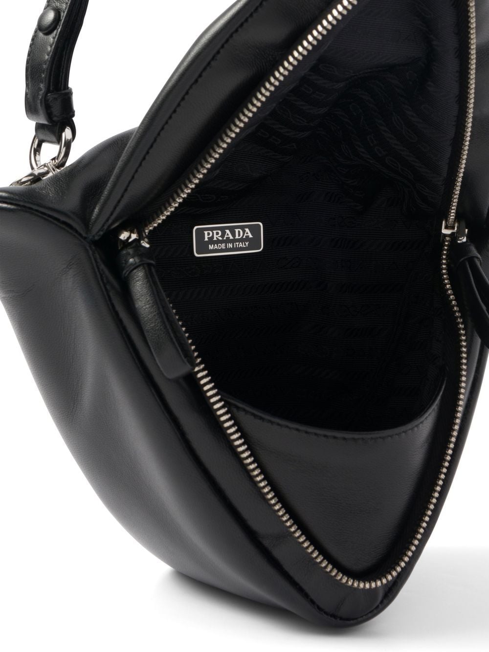 Pra*a triangle leather tote bag